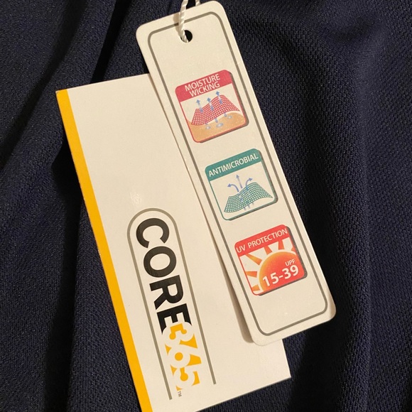 Mens XL Core 365 men’s long sleeve polo in navy blue - Picture 4 of 9